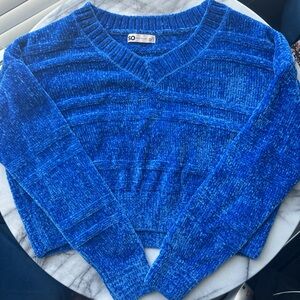 NWOT super soft chenille Royal Blue Sweater size juniors XS